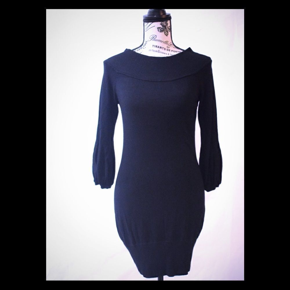 ARDEN B Black Sweater Dress